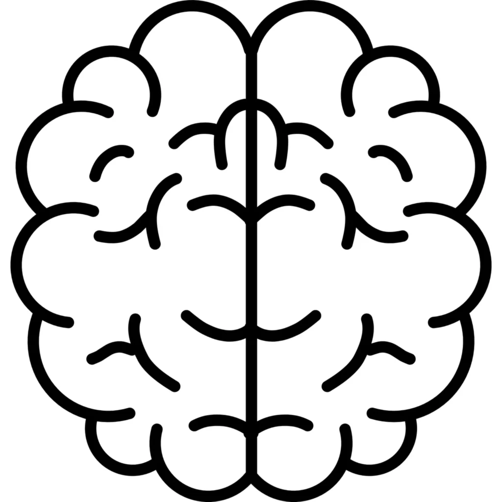 Ilustración representativa del cerebro utilizada en la evaluación neuropsicológica de la demencia frontotemporal en Neuroien Murcia