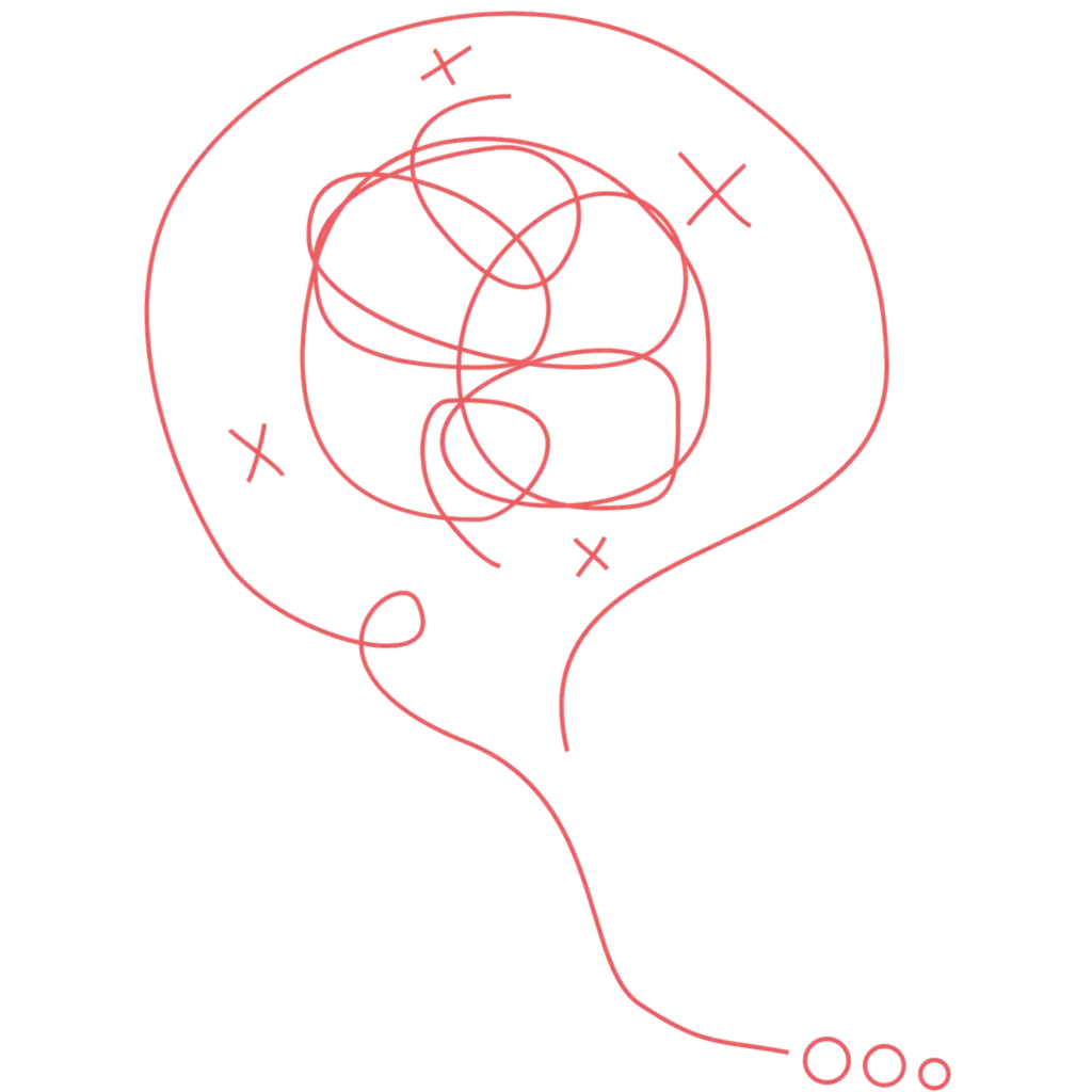 Ilustración conceptual de la discalculia, con trazos confusos que representan la dificultad para comprender los números